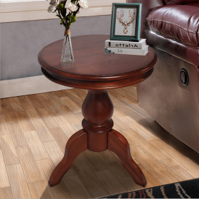 Decorative Table, Elegant Tray Accent End table, 25" x 20.5" x 20.5" (Color: Walnut)