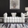 62.2length ,35.83" deepth ,human body structure for USA people, marshmallow sofa,boucle sofa ,White color,3 seater