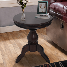 Decorative Table, Elegant Tray Accent End table, 25" x 20.5" x 20.5" (Color: Coffee)