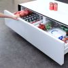 Smart Table Fridge, Multifunctional Coffee Table, Tempered Glass Table Top and Back Storage