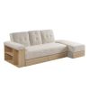 Multi-functional sofa, can sit, lie down, with storage box and drawer, and the storage sofa arm which can be used as tea table