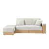 Multi-functional sofa, can sit, lie down, with storage box and drawer, and the storage sofa arm which can be used as tea table
