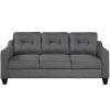 3 Piece Living Room Set with tufted cushions