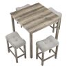 Dining Table, Bar Table and Chairs Set, 5 Piece Dining Table Set, Industrial Breakfast Table Set, for Living Room, Dining Room, Game Room