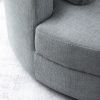 Large round chair with storage linen fabric for living room hotel with cushions