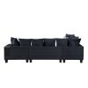 110*85" Modern U Shape Sectional Sofa, Velvet Corner Couch with Lots of Pillows Included,Elegant and functional indoor furniture for Living Room, Apar