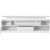 ON-TREND Stylish Functional TV stand, 5 Pieces Floating TV Stand Set, High Gloss Wall Mounted Entertainment Center with 16-color LED Light Strips for