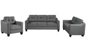 3 Piece Living Room Set with tufted cushions