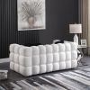 62.2length ,35.83" deepth ,human body structure for USA people, marshmallow sofa,boucle sofa ,White color,3 seater