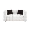 62.2length ,35.83" deepth ,human body structure for USA people, marshmallow sofa,boucle sofa ,White color,3 seater