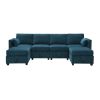 [VIDEO provided] [New] 109*54.7" Chenille Modular Sectional Sofa,U Shaped Couch with Adjustable Armrests and Backrests,6 Seat Reversible Sofa Bed with