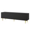 U-Can Modern TV Stand with 5 Champagne Legs - Durable, Stylish and Spacious, TVs Up to 75''