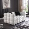62.2length ,35.83" deepth ,human body structure for USA people, marshmallow sofa,boucle sofa ,White color,3 seater