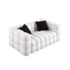 62.2length ,35.83" deepth ,human body structure for USA people, marshmallow sofa,boucle sofa ,White color,3 seater